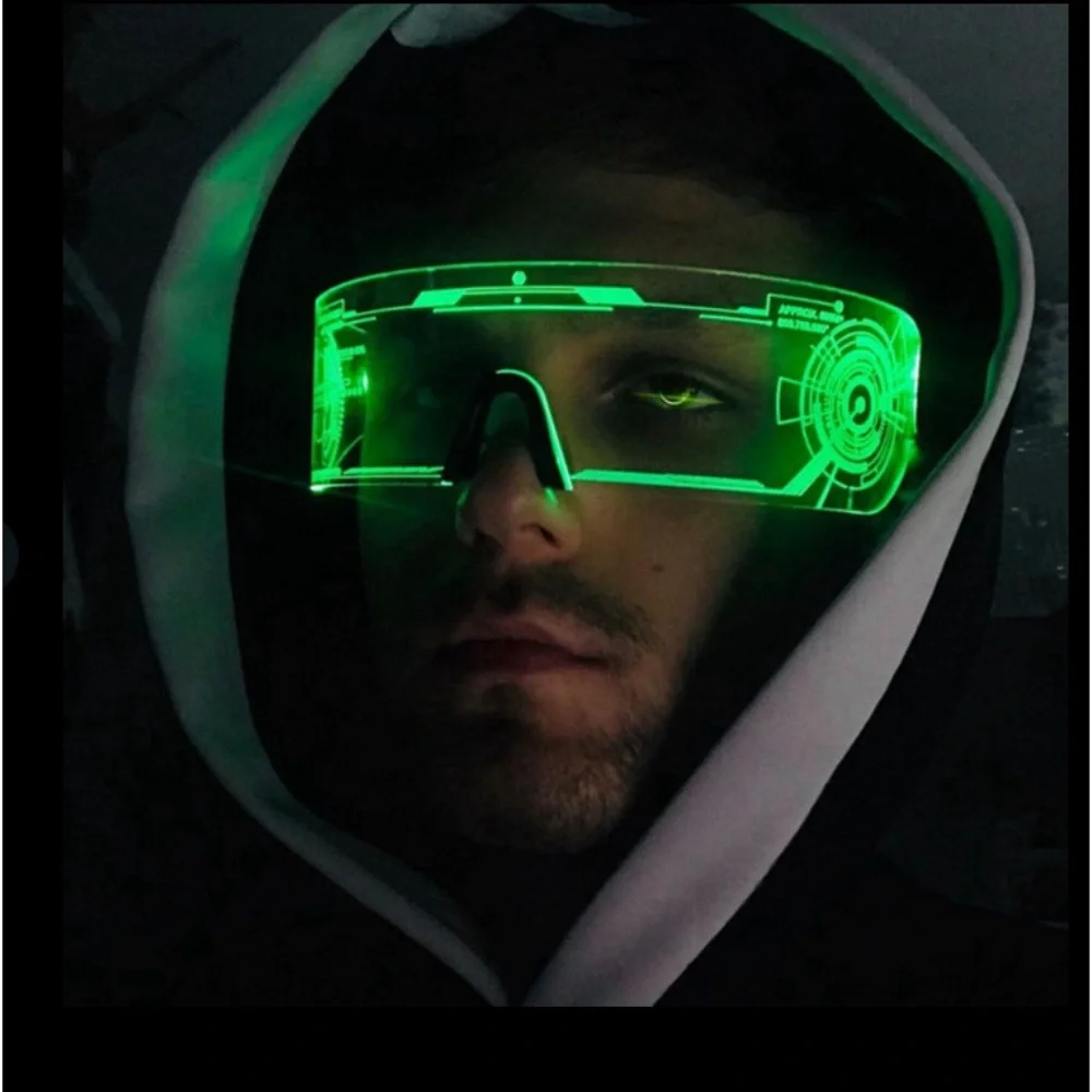 2 way Style LED Luminous Sci-fi party glasses